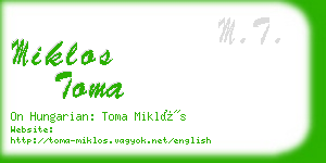 miklos toma business card